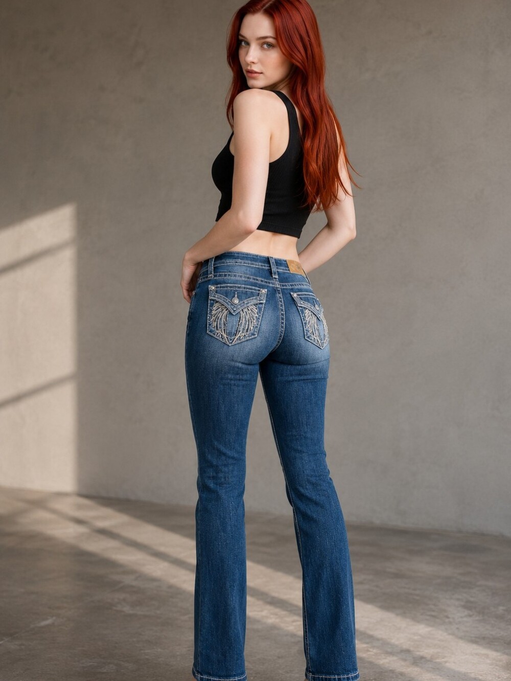 Miss Me Bootcut Jeans 25 Dark Wash Rhinestone Angel Wing Y2K Western NWT